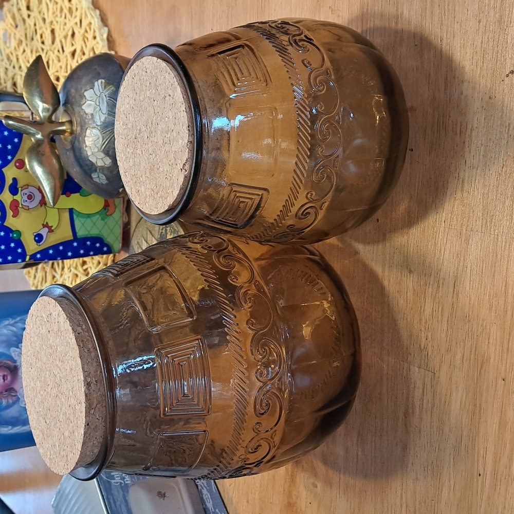 Set of 2 glass jars made in Spain 🇪🇸